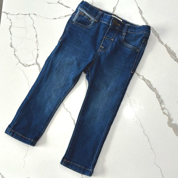 MANGO | Kids Baby Denim Skinny Blue Jeans 12-18 Months - Picture 1 of 9